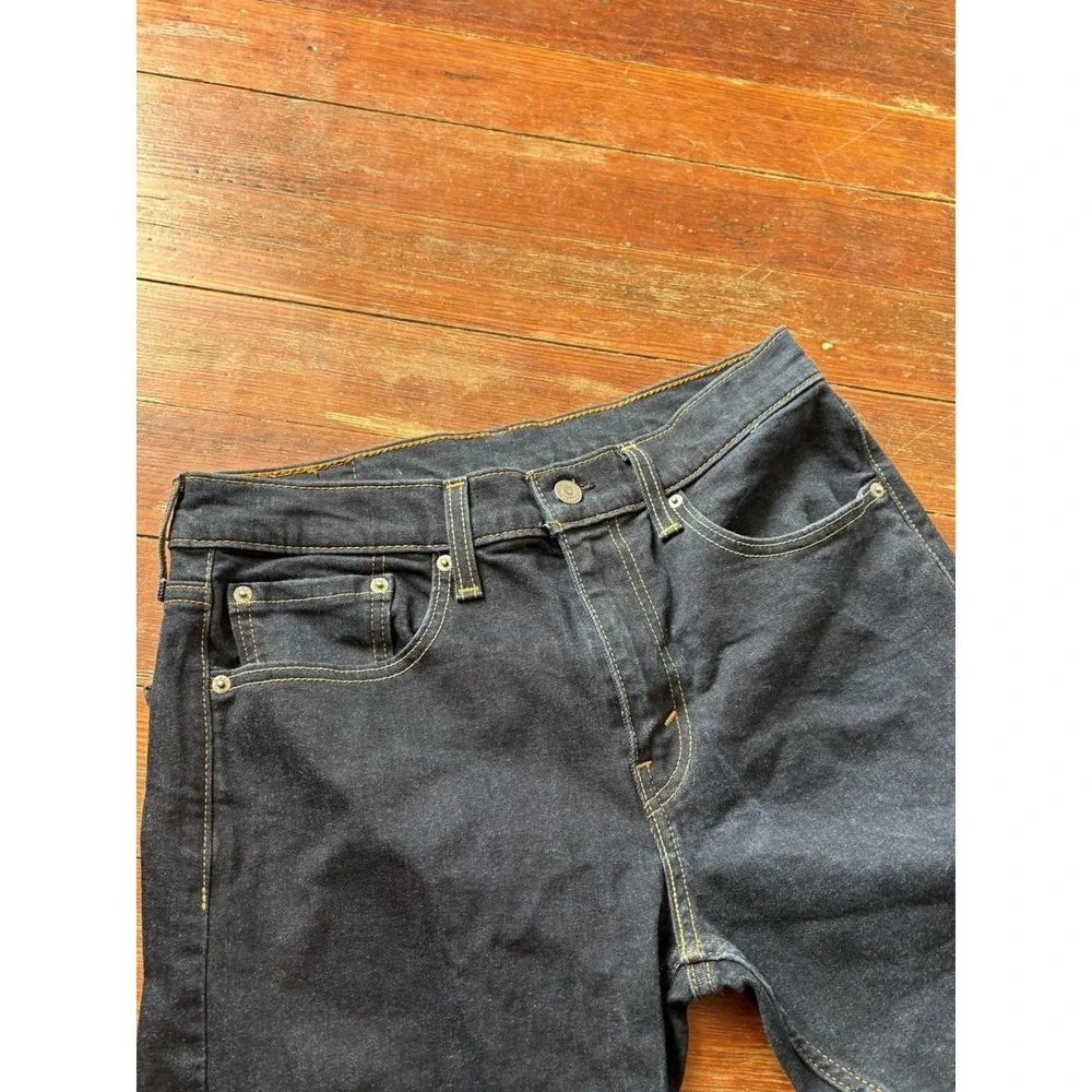 Levis 502 Regular Taper Fit Jeans Mens 31x30 Dark Wash Indigo Blue